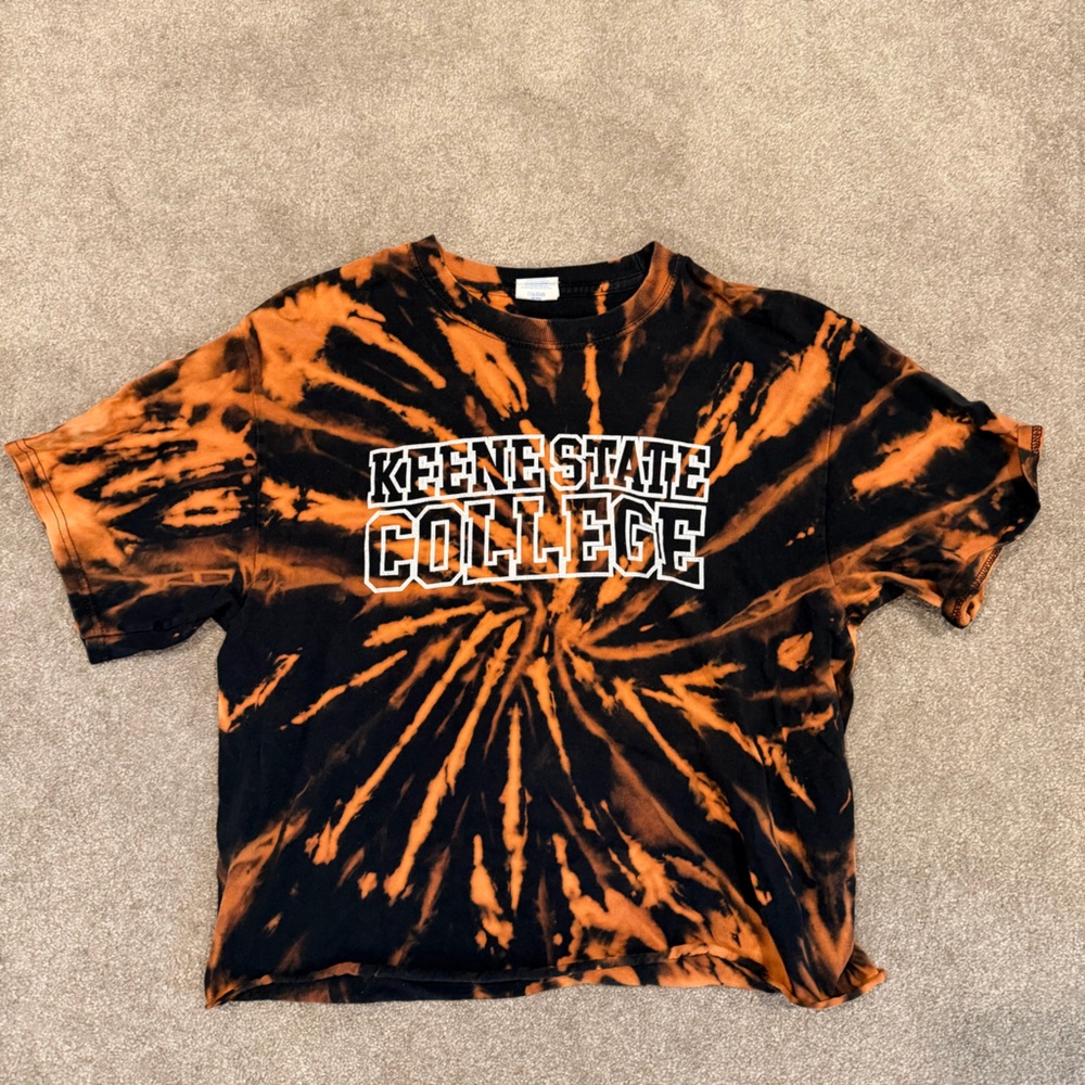 Keene State College Tie-Dye T-Shirt - Orange and Black